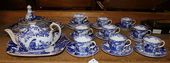 Collection of Royal Crown Derby Mikado teaware, some heightened in gilt (40 pieces approx)